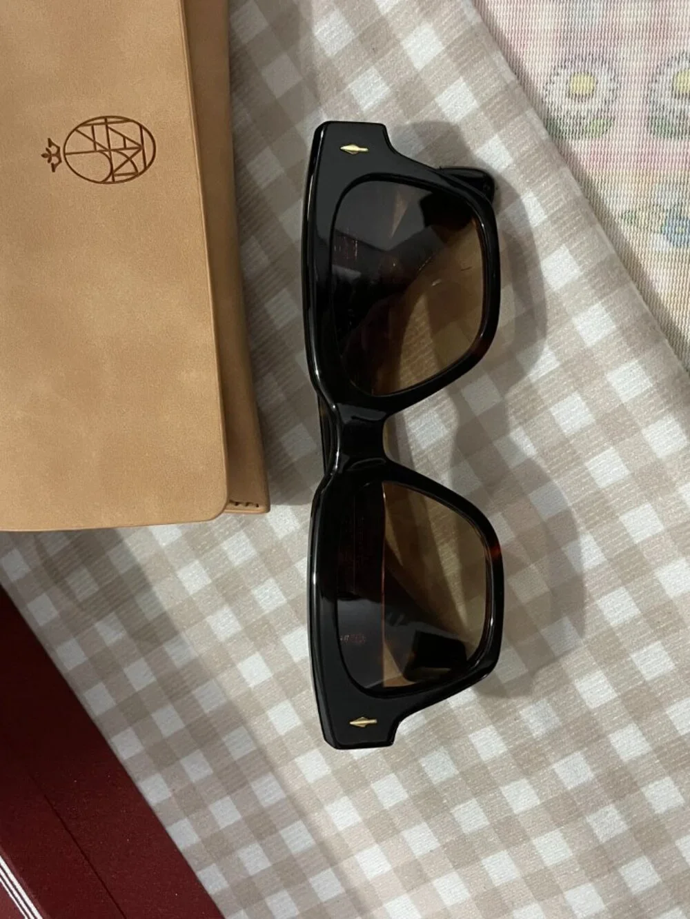 Jacques Marie Mage Tortoiseshell Square-Frame Sunglasses